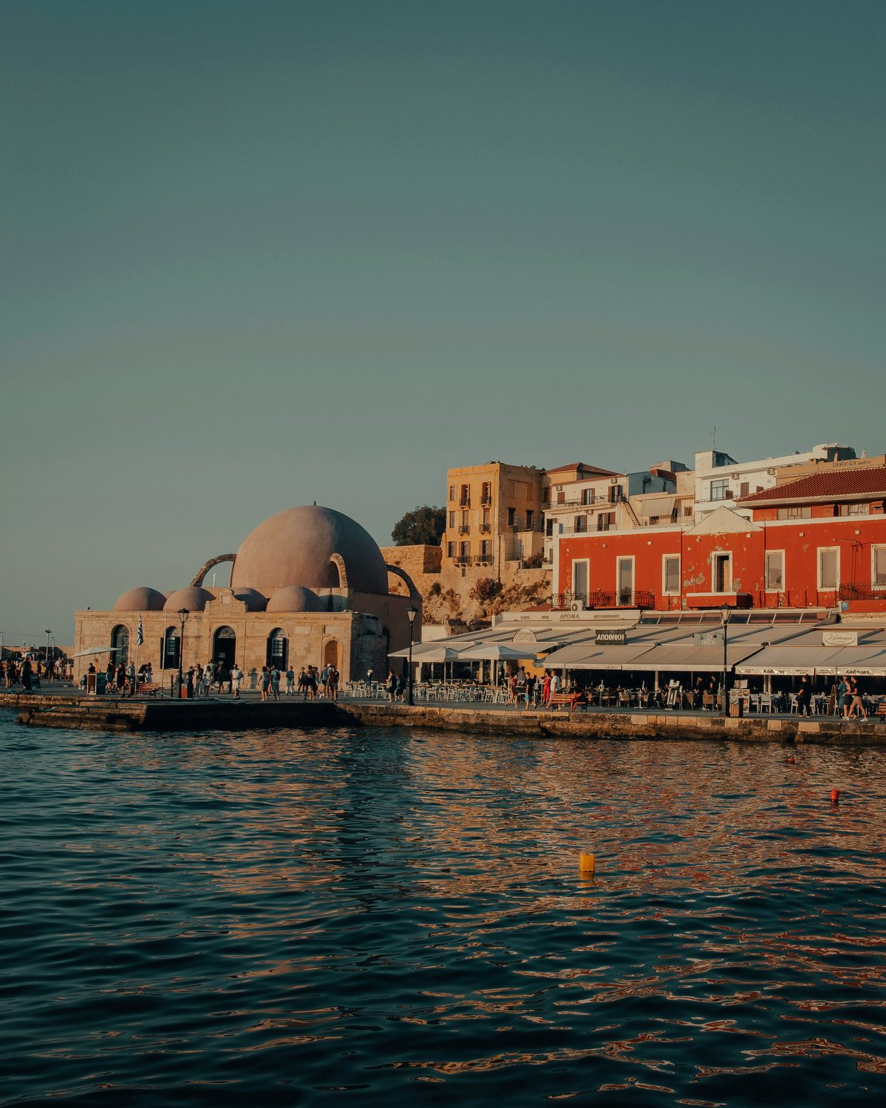 Chania Venetian Harbour and the Kucuk Hasan mosque